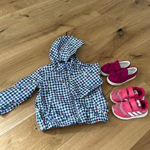 Gap windbreaker and Adidas, Cat & Jack shoes 3T/8